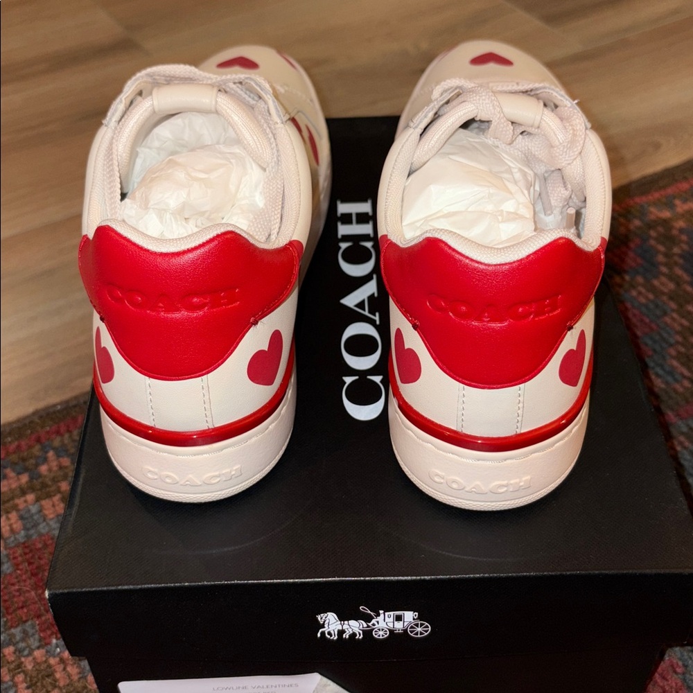 New authentic Coach Valentines sneakers, size 10B. - Picture 3 of 5